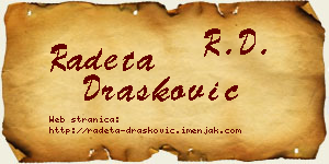 Radeta Drašković vizit kartica
